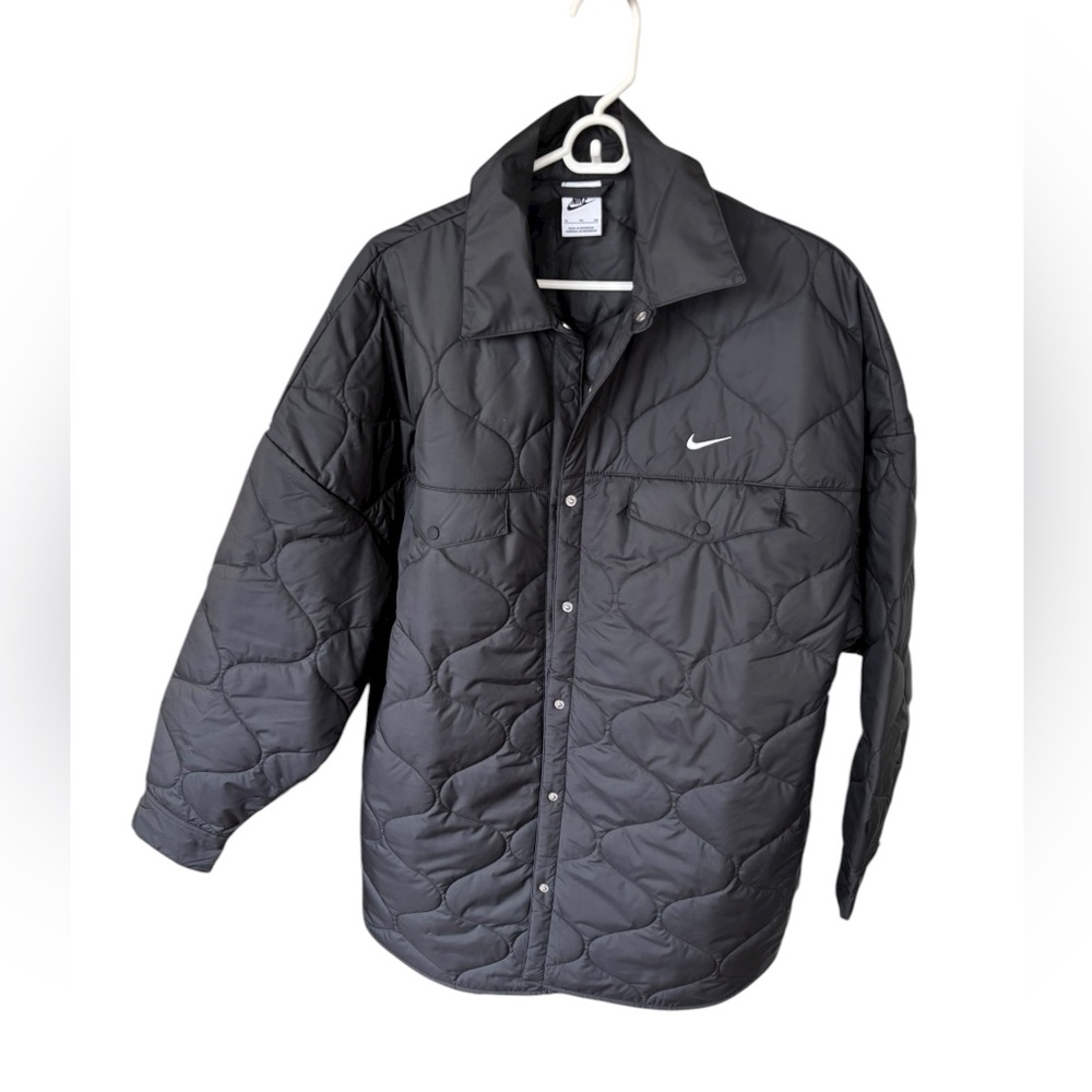 Nike womens Black Quilted Shirt Jacket